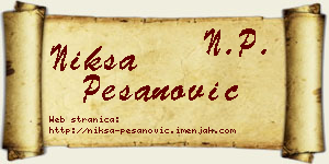 Nikša Pešanović vizit kartica